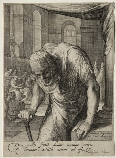 Les héroïnes du Nouveau Testament : La femme infirme guérie par le Christ - Jan Saenredam