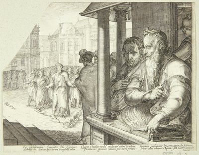 Lycurgue philosophe sur la relation entre le bien et le mal - Jan Saenredam