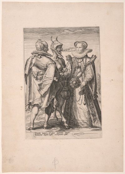 Le mariage pour la richesse, extrait de Trois types de mariages - Jan Saenredam