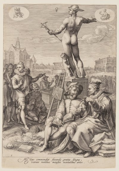 Mercure préside aux arts, extrait de Sept dieux planétaires - Jan Saenredam