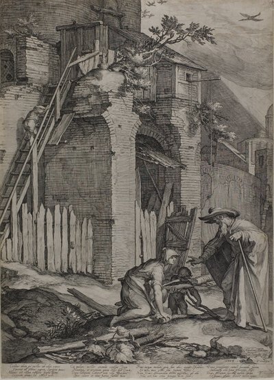 Le Prophète Élie arrivant à la maison de la veuve de Sarepta, 1604 - Jan Saenredam