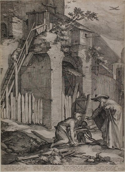 Le prophète Élie arrive à la maison de la veuve de Sarepta - Jan Saenredam