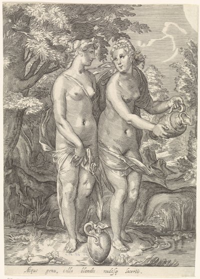Deux nymphes de Diane près d