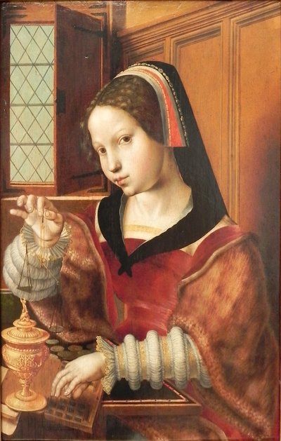 Allemand : Die Goldwägerin Femme pesant de l