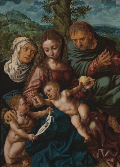 Sainte Famille avec Jean Baptiste et Sainte Elisabeth - Jan Sanders van Hemessen