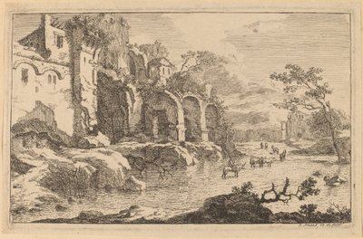 Bâtiment en ruines au bord d