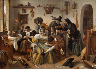 Méfiez-vous du luxe ("In Weelde Siet Toe") - Jan Steen