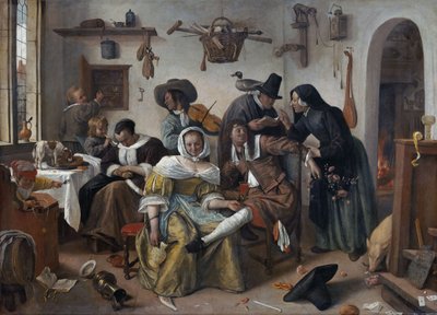 Méfiez-vous du luxe ("In Weelde Siet Toe") - Jan Steen