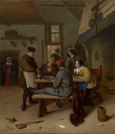 Joueurs de cartes dans une taverne - Jan Steen
