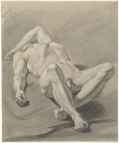 Homme nu allongé - Jan Swart