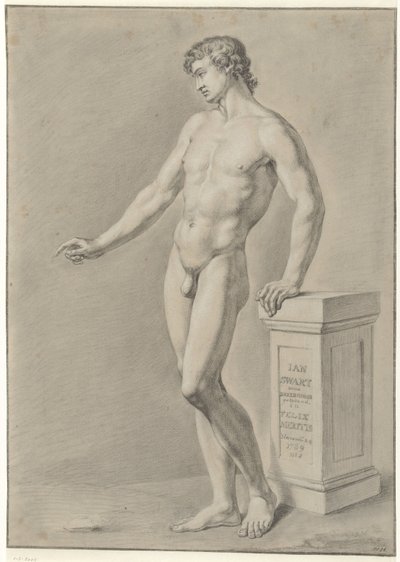 Homme nu debout près d