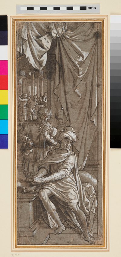 Ponce Pilate se lavant les mains - Jan Swart Van Groningen