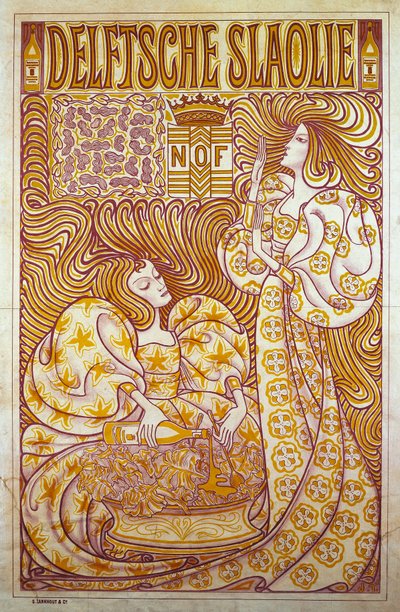 Delftsche Slaolie, affiche publicitaire pour la vinaigrette - Jan Toorop