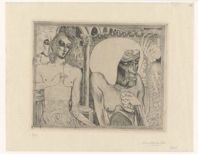 Vieille femme entourée de jeunes femmes - Jan Toorop