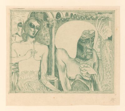 Vieille femme entourée de jeunes femmes (Jeugd en ouderdom der vrouw) - Jan Toorop
