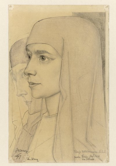 Portrait de Treesje Westermann, Mère Thérèse Huf de Bethanië - Jan Toorop