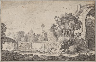 Paysages, partie III : Ruines romaines dans un cadre boisé - Jan Van de Velde