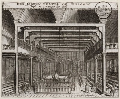 Intérieur de la synagogue portugaise à Amsterdam - Jan Veenhuysen