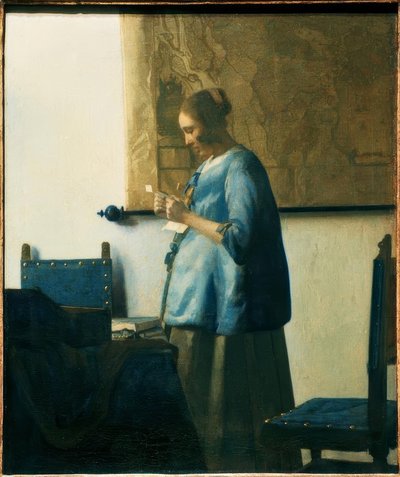 Lectrice de lettre en bleu - Jan Vermeer van Delft