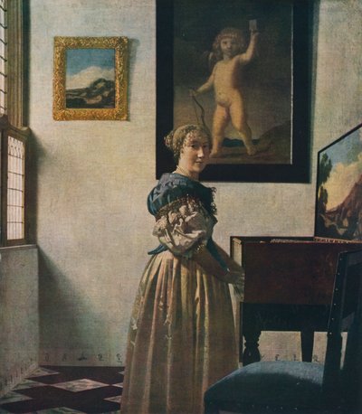 Une jeune femme debout à un virginal, vers 1670-1672 - Jan Vermeer van Delft