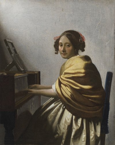 Jeune femme assise à un virginal, vers 1670 - Jan Vermeer van Delft