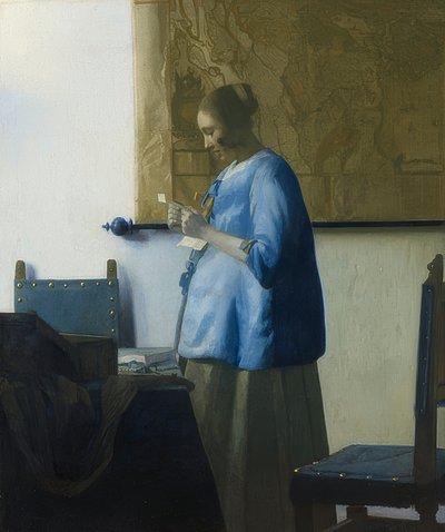 La lectrice de lettres. Vers 1663 - Jan Vermeer van Delft