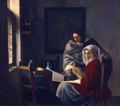 Jeune fille interrompue dans sa musique, vers 1660 - Jan Vermeer van Delft