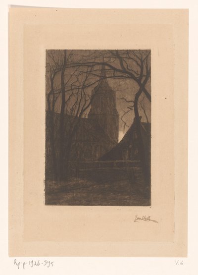 Église à Laren - Jan Veth (signed by artist)