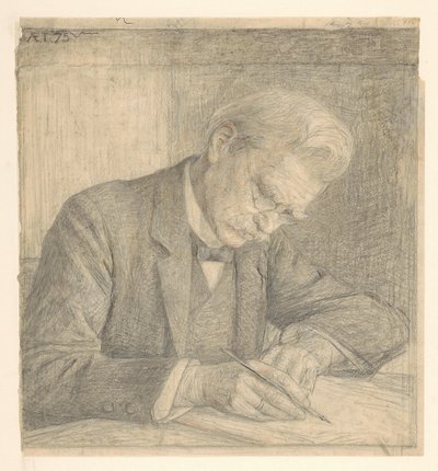 Portrait de J. van der Vegt, écrivant - Jan Veth