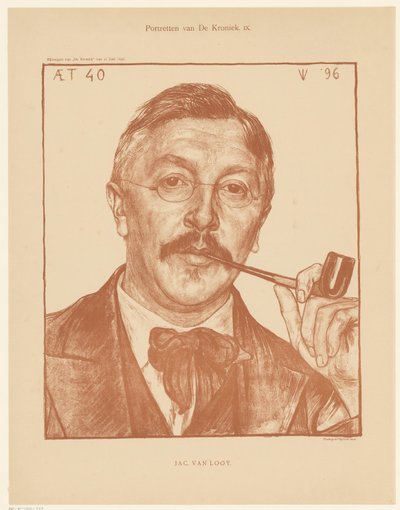 Portrait de Jac van Looij (Portretten van De Kroniek) - Jan Veth