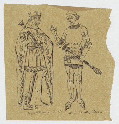 Zwei mittelalterliche Soldaten vor 1370 - Jan Veth