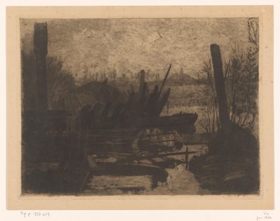 Épaves dans un paysage de polder - Jan Veth