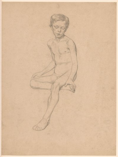 Garçon nu assis - Jan Veth