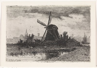 Paysage avec moulin - Johannes Martinus Vrolijk