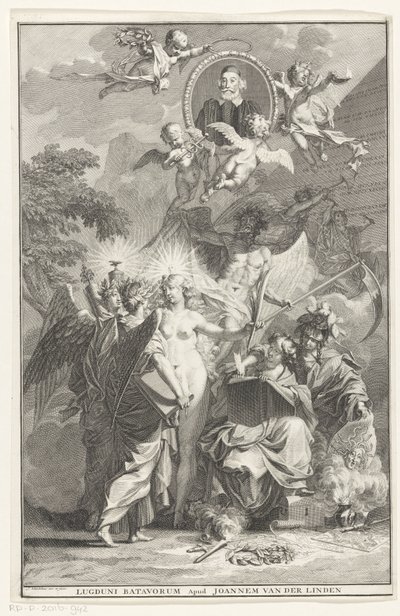Page de titre allégorique avec le portrait de l