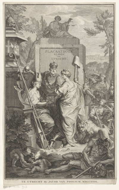 Représentation allégorique de la fondation d