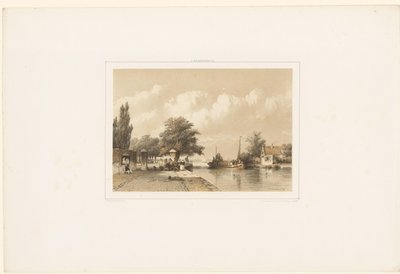 Paysage fluvial avec bateau remorqué - Jan Weissenbruch