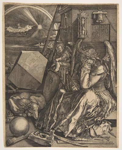 Melencolia I copie, 1602 - Jan Wierix