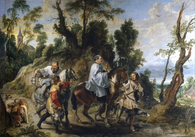 Rodolphe de Habsbourg et le prêtre, ca 1625 - Jan Wildens