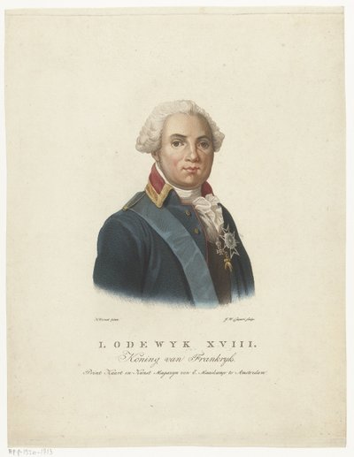 Portrait de Louis XVIII, roi de France - Jan Willem Caspari