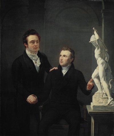 Louis Royer, sculpteur, et Albertus Bernardus Roothaan, courtier en valeurs mobilières, ami des arts et mécène des sciences - Jan Willem Pieneman