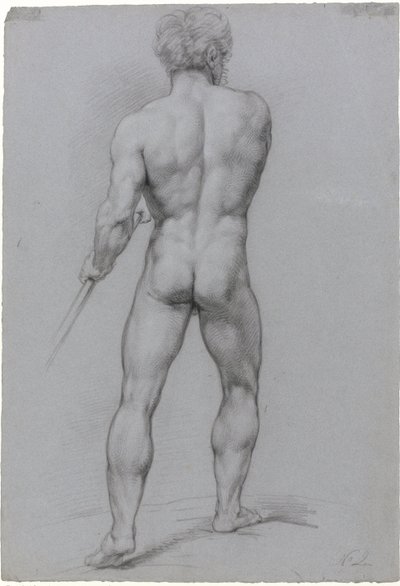 Homme nu debout, vu de dos - Jan Willem Pieneman