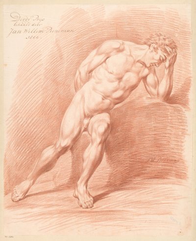 Homme nu assis, vu de face (3e prix 1800) - Jan Willem Pieneman