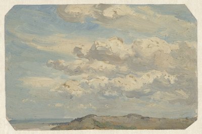 Sommet de dune avec la mer à gauche - Jan Willem van Borselen