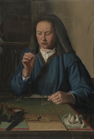 Femme pesant de l