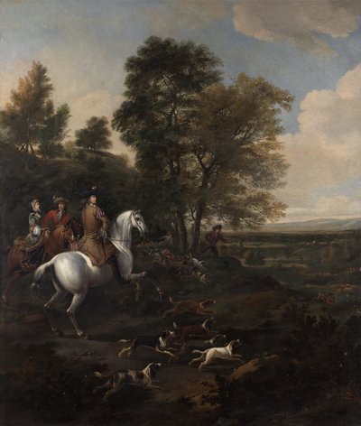 Chasse au lièvre, c.1690 - Jan Wyck
