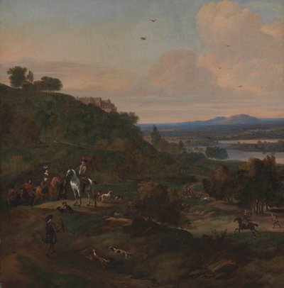 Chasse au Héron sous le Château de Stirling - Jan Wyck