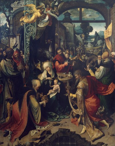Naissance de Jésus, panneau central du triptyque - Jan de Beer