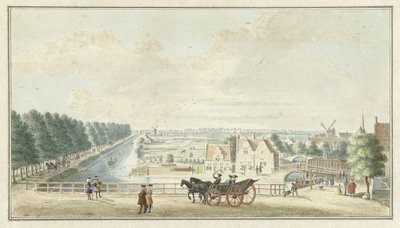 Vue de la digue près de la porte Catharijne à Utrecht - Jan de Beijer