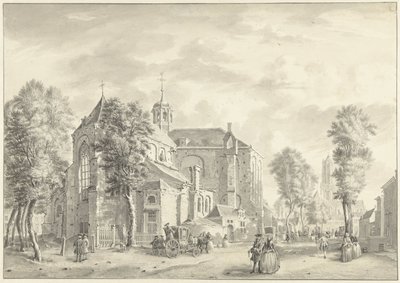 Église Saint-Pierre à Utrecht avec la cathédrale en arrière-plan - Jan de Beijer